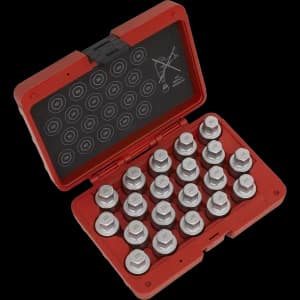 Sealey 20 Piece Locking Wheel Nut Key Set for Vauxhall C Vehicles