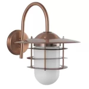 Pacific Lifestyle Metal and Opaque Glass Wall Light - Copper