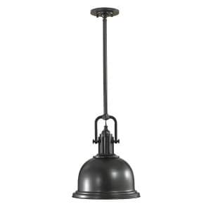 1 Light Dome Ceiling Pendant Dark Bronze, E27