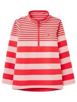 Joules Girls Fairdale Half Zip Sweat Top - Pink