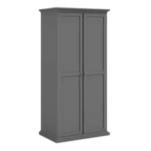 Paris Wardrobe With 2 Doors In Matt Grey