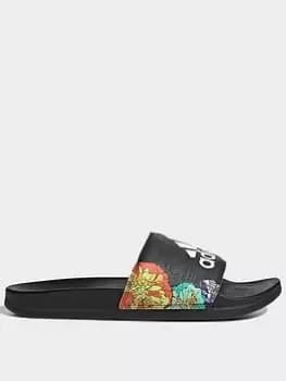 adidas Adilette Comfort Slides, Grey, Size 6, Women