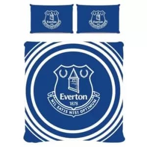 Everton FC Pulse Duvet Cover Set (Double) (White/Royal Blue)