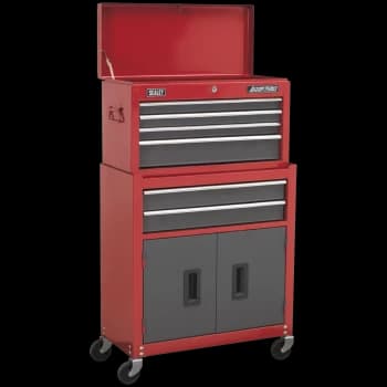 Sealey American Pro 6 Drawer Roller Cabinet and Tool Chest Red / Grey