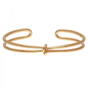 Ladies Olivia Burton Gold Plated Knot Cuff Bangle