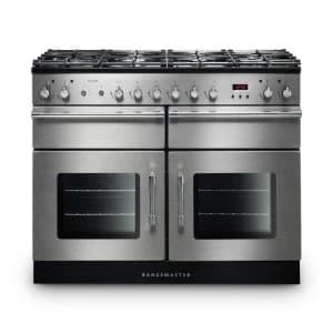 Rangemaster ESP110DFFSS/C (121340) Esprit 110 Dual Fuel Range Cooker, Stainless/Chrome