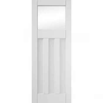 JELD-WEN Curated Deco White Primed 1 Light Clear Glazed Internal Door - 1981mm x 686mm (78 inch x 27 inch)