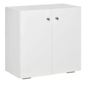 Homcom Freestanding 2 Door Storage Cabinet With Shelf White