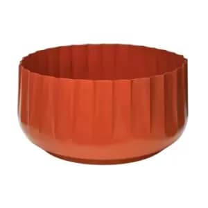 Hudson Corrugated Bowl Planter Orange