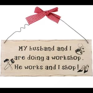 My Husband And I Hanging Sign