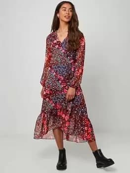 Joe Browns Beautiful Ruffle Wrap Dress -indigo, Indigo, Size 8, Women