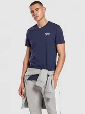 Reebok Classic T-Shirt, Navy, Size XL, Men