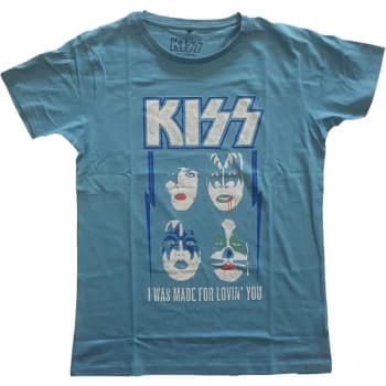 KISS - Made For Lovin' You Unisex Large T-Shirt - Blue