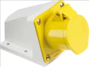 KnightsBridge 110V IP44 16A Angled Surface Mount Socket 2P+E