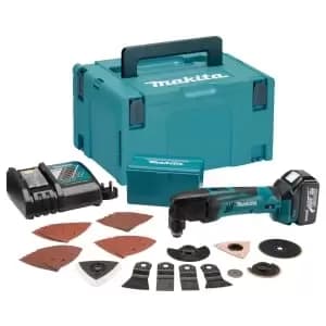 Makita Dtm50rt1j3 18v Lxt 5.0ah Li-ion Cordless Multi-tool With 30 Piece Accessory Set