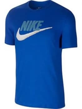 Nike Brandmark Tee - Blue/White, Size L, Men