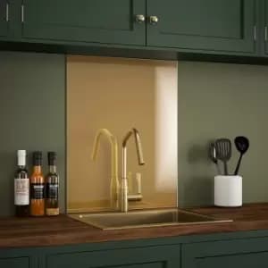 Splashback Self-Adhesive Glass 600 x 750mm in Brass
