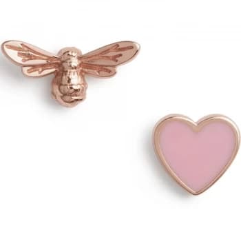 You have my Heart Studs Pink & Rose Gold Earrings