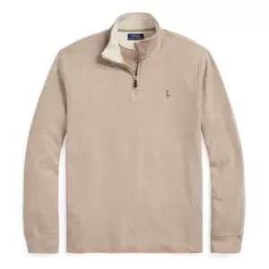 Polo Ralph Lauren Estate Fleece Quarter Zip Sweater - Beige