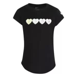 Nike Sweet Hearts T Shirt Infant Girls - Black