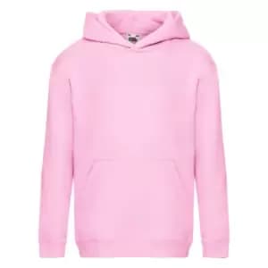 Fruit Of The Loom Kids Unisex Premium 70/30 Hooded Sweatshirt / Hoodie (5-6 Years) (Light Pink)