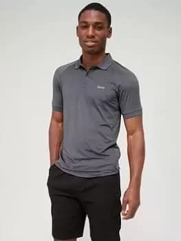 BOSS Pauletech Slim Fit Polo Shirt - Dark Grey Size M Men