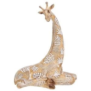 Carved Lying Giraffe Large Ornament
