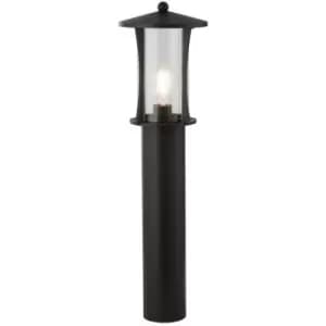 Searchlight Lighting - Searchlight Pagoda 1 Light Outdoor Post (730mm Height) - Black With Clear Glass