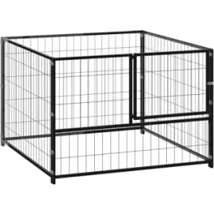 Vidaxl - Dog Kennel Black 100x100x70cm Steel Black