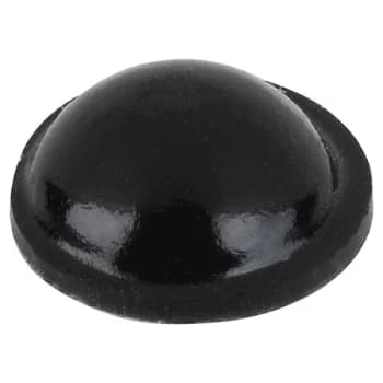 R-TECH 310015 PU Round Protective Feet Ø9.5 x 3.8 - Black - Sheet 100