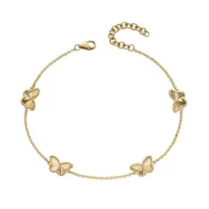 JG Signature 9ct Gold Diamond-Cut Butterfly Bracelet