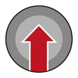 'arrow Symbol' Floor Graphic, Red (400mm Dia)