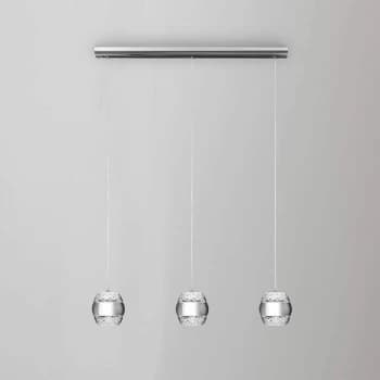 Khalifa pendant light 3 X 6W LED 3000K Line polished chrome / glass, 3240lm,