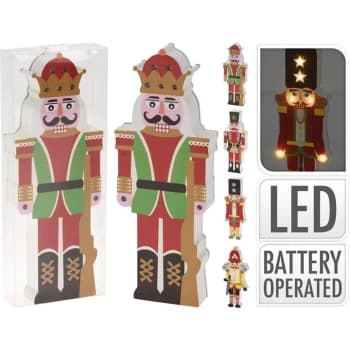 The Spirit Of Christmas LED Nutcracker Decoration - Asst 9x3x2.4cm