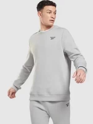 Reebok Ri Left Chest Logo Crew, Grey, Size S, Men