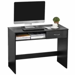 Barat Computer Desk with Storage, black