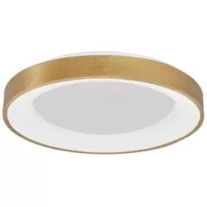 Merano - Bancroft 60cm Integrated LED Semi Flush Light Brushed Gold Aluminium LED 50W 3250Lm 3000K