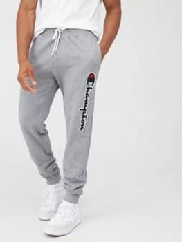 Champion Logo Rib Cuff Joggers - Grey Marl