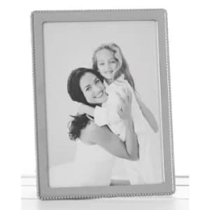 Polished Silver Beaded Edge Frame 4x6