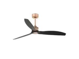 Just Fan Copper Ceiling Fan Black 3 Blades