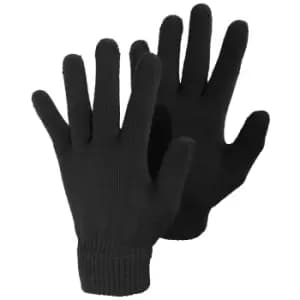 Ladies/Womens Plain Winter Magic Gloves (One Size) (Black)
