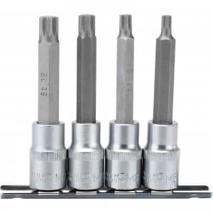 Draper 4 Piece 1/2" Drive Spline Socket Bit Set 1/2" 100mm