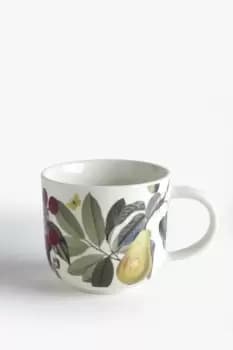 Fruit And Floral White Mug