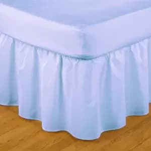 Belledorm Easy Fit Frilled Platform Valance (Double) (Duck Egg Blue)