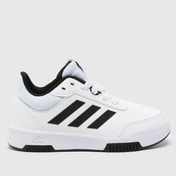 adidas white & Black tensaur sport 2.0 Junior trainers White/Black UK 11
