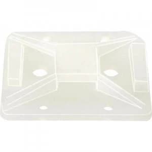 Cable mount Self adhesive Screw fixing halogen free UV proof weather proof Transparent HellermannTyton 151 11819 TY8