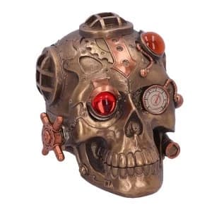 Steampunk Under Pressure Skull Ornament