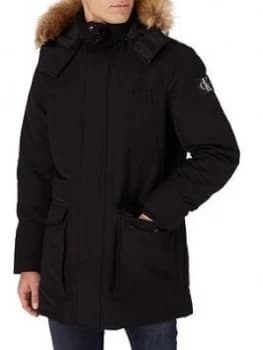 Calvin Klein Jeans Faux Fur Trimmed Down Parka