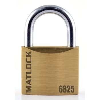 Slimline Brass Key Padlock - 25MM
