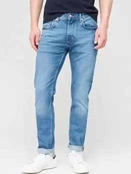 Tommy Hilfiger Denton Straight Leg Jeans - Blue, Mid Wash, Size 32, Inside Leg Regular, Men